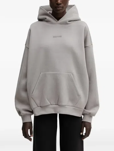 Wrstbhvr Garm V5 Logo-embroidered Hoodie In Gray
