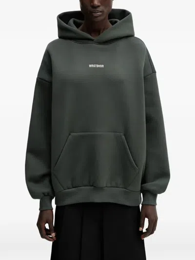 Wrstbhvr Garm V5 Logo-embroidered Hoodie In Metallic
