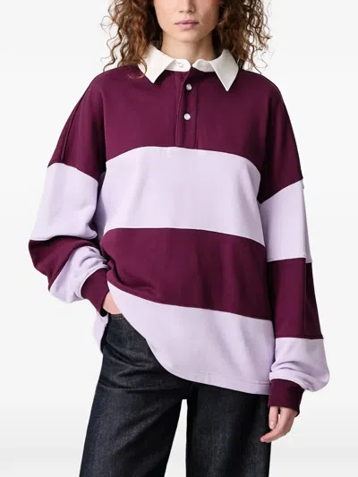 Wrstbhvr Geri V2 Striped Polo Shirt In Purple
