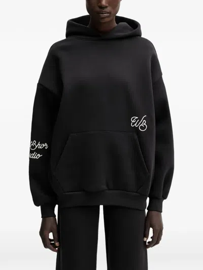 Wrstbhvr Gustaf Logo-embroidered Hoodie In Black