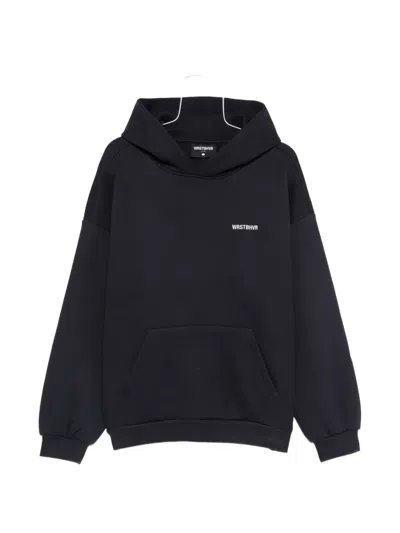 Wrstbhvr Hooded Pouch Sweater In Black