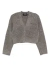 Wrstbhvr Kamilla V2 Button Embroidered Cardigan In Gray