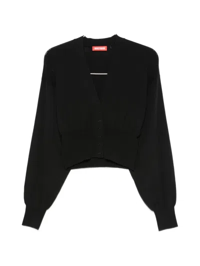 Wrstbhvr Lauren Button-up Cardigan In Black