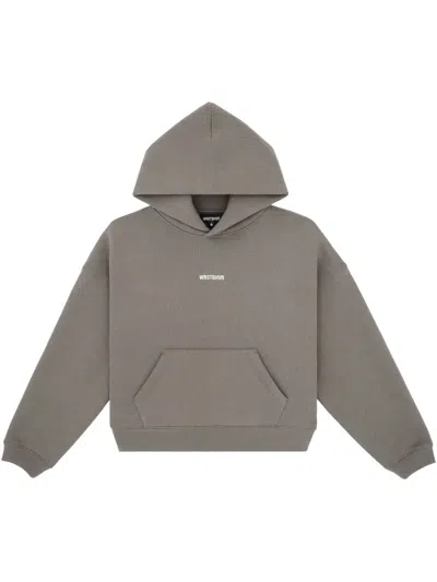 Wrstbhvr Logo-print Hoodie In Grey