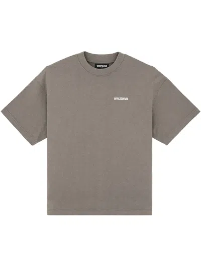 Wrstbhvr Logo-print T-shirt In Grey