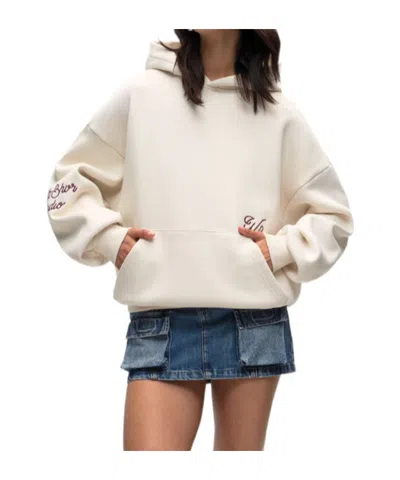 Wrstbhvr Logo-embroidered Hoodie In White
