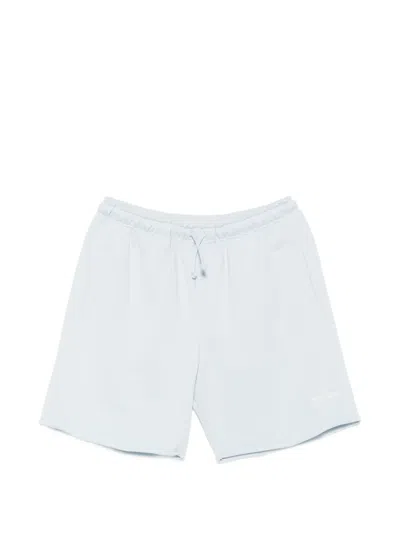 Wrstbhvr Logo-embroidery Raw-cut Shorts In Blue