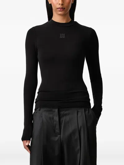 Wrstbhvr Logo-patch Long-sleeve T-shirt In Black