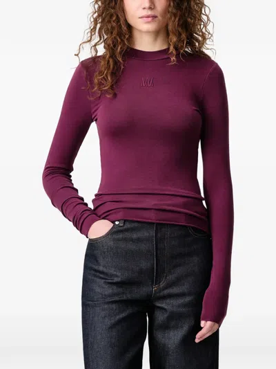 Wrstbhvr Logo-patch Long-sleeved T-shirt In Purple