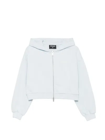 Wrstbhvr Logo-print Zip-up Hoodie In Gray