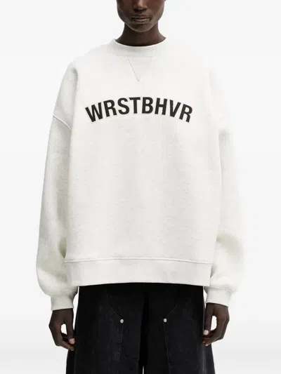 Wrstbhvr Luzon Logo-patch Sweatshirt In White