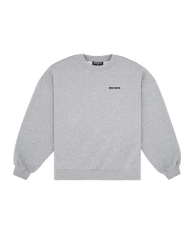 Wrstbhvr Neni Logo-embroidered Crew-neck Sweatshirt In Gray