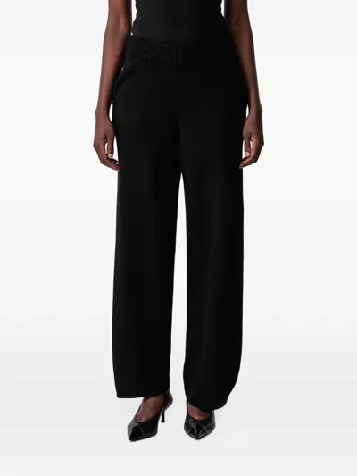 Wrstbhvr Nerian Logo-embroidered Knitted Trousers In Black