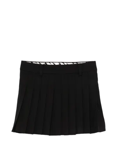 Wrstbhvr Nuria Pleated Mini Skirt In Black