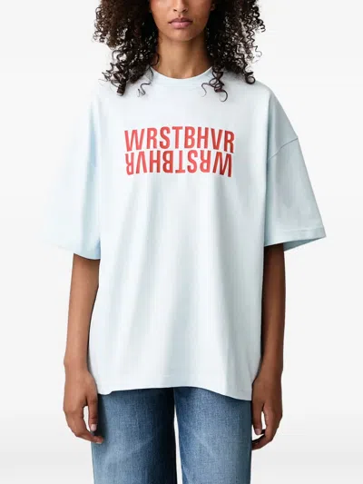 Wrstbhvr Rasmus V2 Logo-print T-shirt In Blue