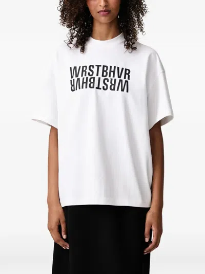 Wrstbhvr Rasmus V2 Logo-print T-shirt In White