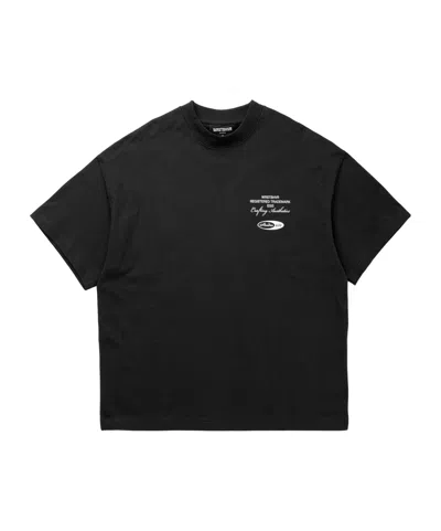 Wrstbhvr Studio V13 Logo-print Drop-shoulder T-shirt In Black