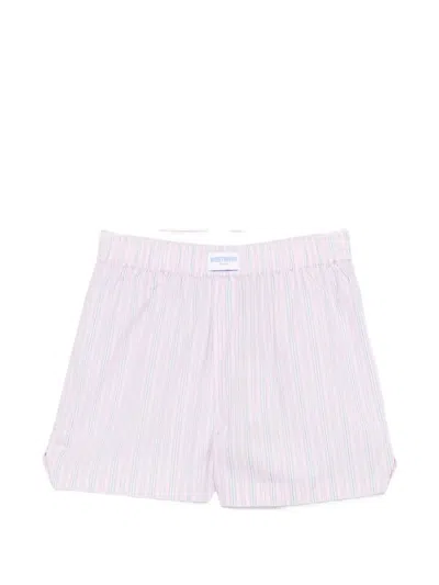 Wrstbhvr Vertical-stripe Logo-patch Shorts In Pattern