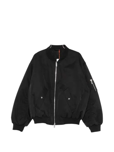 Wrstbhvr Zip-up Bomber Jacket In Black