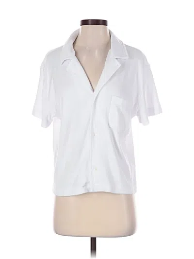Pre-owned Wsly Short Sleeve Blouse In White