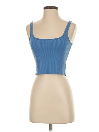 Pre-owned Wsly Tank Top Blue Strapless Neckline Tops