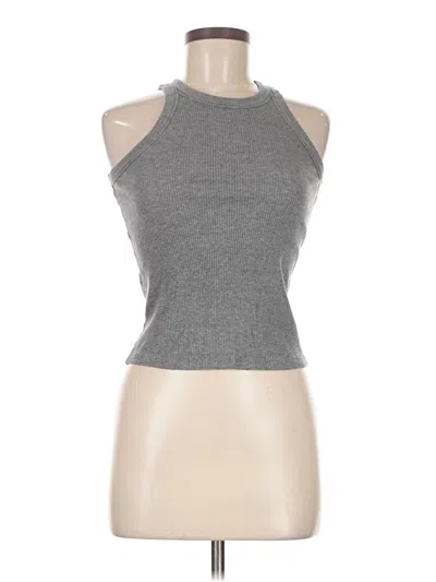 Pre-owned Wsly Tank Top Gray Halter Neckline Tops
