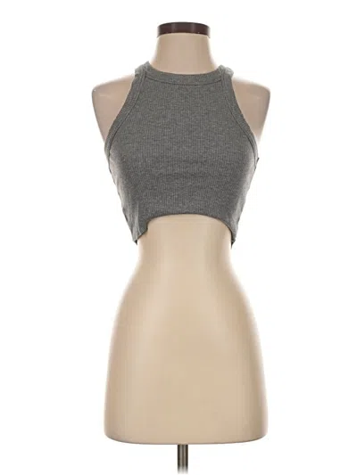 Pre-owned Wsly Tank Top Gray Halter Neckline Tops