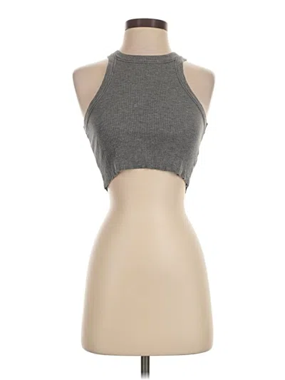 Pre-owned Wsly Tank Top Gray Halter Neckline Tops