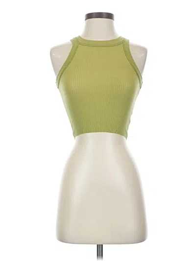 Pre-owned Wsly Tank Top Green Halter Neckline Tops