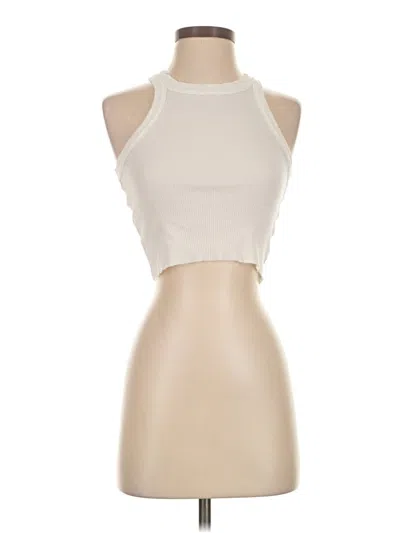 Pre-owned Wsly Tank Top Ivory Halter Neckline Tops