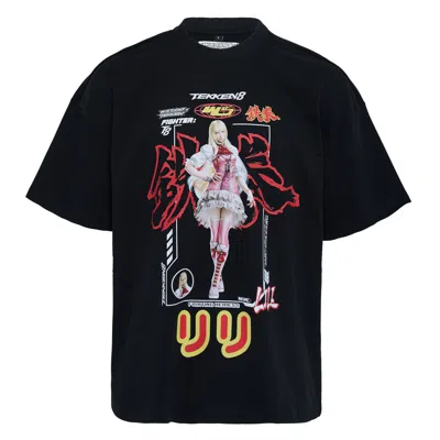 W/studio Heavy Lili Red Tee In Black