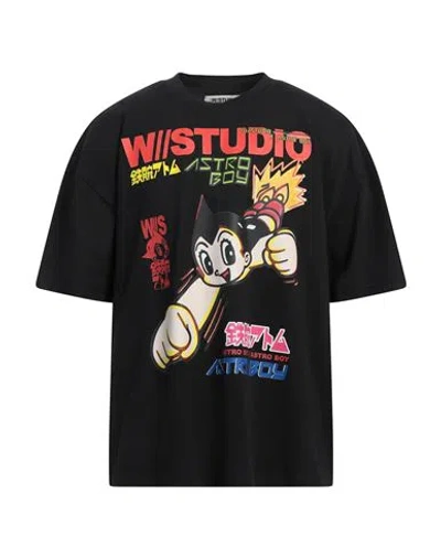 W/studio X Astro Boy Man T-shirt Black Size S Cotton