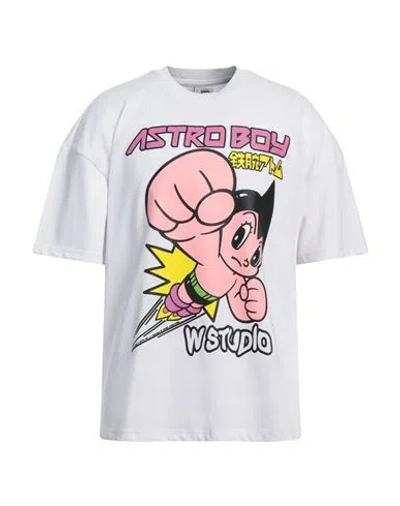 W/studio X Astro Boy Man T-shirt White Size S Cotton