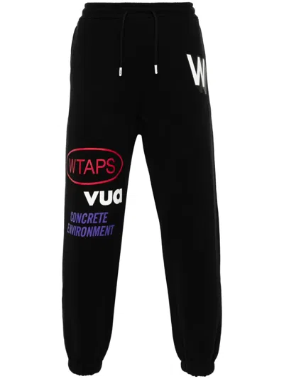 Wtaps Academy Cotton Track Pants In Black