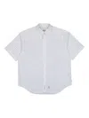 Wtaps Bd 03 Pinstripe-pattern Short-sleeve Shirt In White