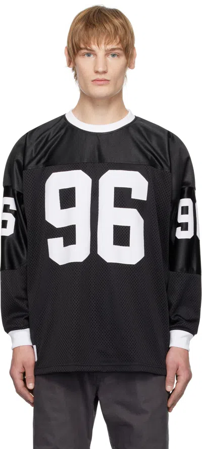 Wtaps Appliquéd Faille, Mesh And Jersey T-shirt In Black