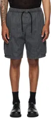 Wtaps Black Mils2301 Denim Shorts In Gray