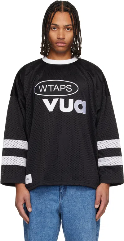 WTAPS BLACK NETMINDER LS T-SHIRT