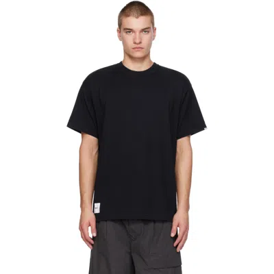 Wtaps Black Sign-yd S/s Cotton T-shirt