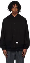 Wtaps Reversible Logo-embroidered Twill Bomber Jacket In Black