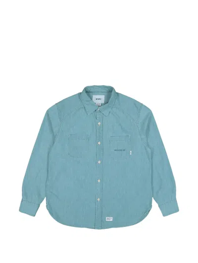 Wtaps Cb Long-sleeved Shirt In Blue