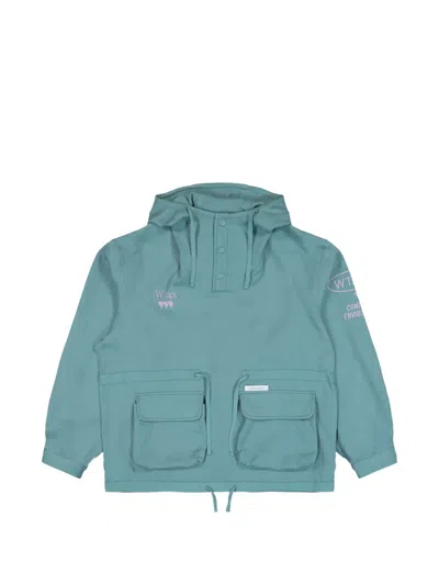 Wtaps Chamber Logo-print Hoodie In Blue