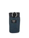 Wtaps Check-pattern Drawstring Pouch In Blue