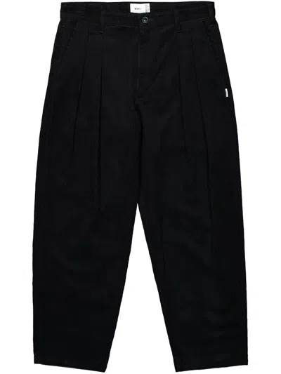 Wtaps Corduroy Pleated Trousers In Black