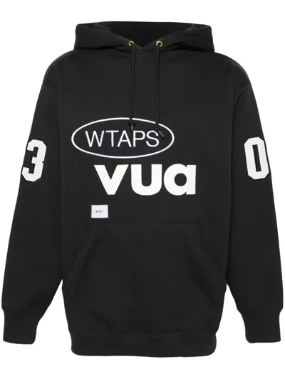 Wtaps Cut & Sewn 29 Cotton Hoodie In Black
