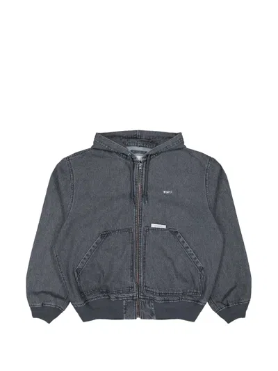 Wtaps D00m Zp-up Denim Hoodie In Blue