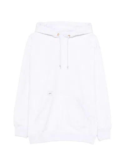 Wtaps Drawstring Hoodie In White