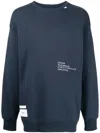 Wtaps Embroidered-logo Crewneck Sweatshirt In Blue