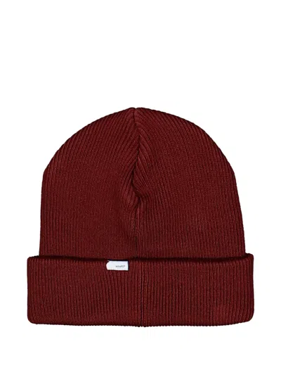 Wtaps Fgz Ribbed Beanie Hat In Red