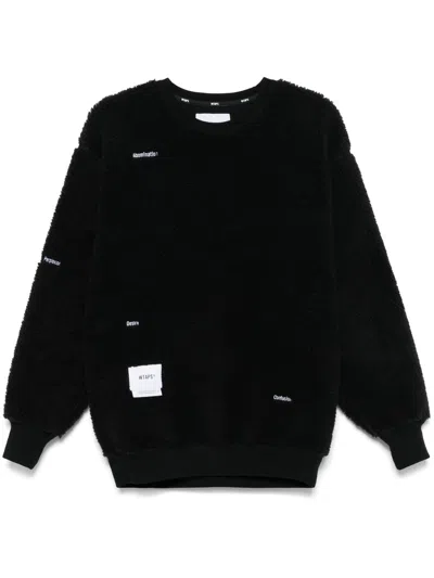 WTAPS FLEECE-SWEATSHIRT MIT LOGO-PATCH